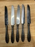 Set Of 5 Fruit Cheese Knife Vintage Alvin Silverplate Victory Knives Lot Hollow. Fixed Price $49.99.