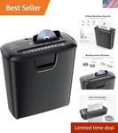 Multi-functional Home Shredder: 8-SHEET Capacity For Paper, Cds And Credit Cards. Fixed Price $65.99.