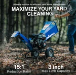 Landworks Gas Wood Chipper 7HP 3IN Branch Capacity Price Drop Freeship. Fixed Price $389.00.