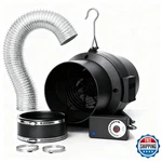 Melonfarm Air Filtration Kit, 6" 260 Cfm Inline Duct Fan With E12 Speed Controll. Fixed Price $106.88.