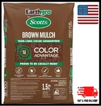 Earthgro 1.5 Cu Ft Brown Wood Mulch Bag Shredded Landscape Garden Cover. Fixed Price $17.15.