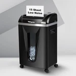 Quiet 15-SHEET Paper Shredder, P-4 Cross Cut, 5.8 Gallon Bin, Shreds Cds & Cards. Fixed Price $283.99.