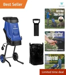 Westinghouse Corded Electric Wood Chipper Shredder 1.7-INCH 15 Amp With 12 Ga.... Fixed Price $165.03.