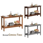 48" Wooden Outdoor Console Table Patio Buffet & Bar Serving Multi-color. Fixed Price $114.58.