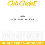 Mtd 681-04119A-4044 Lower Chiper Chute Craftsman CS464N. Fixed Price $105.28.