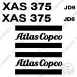 Fits Atlas Copco Xas 375 JD6 Decal Kit Air Compressor - Year Outdoor 3M Vinyl!. Fixed Price $99.95.