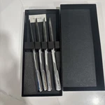 Stainless Steel Steak Knife Set -4 Knives Great Blades Original Box. Fixed Price $11.69.