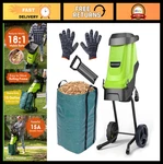 Powerful 15A Electric Wood Chipper & Mulcher For Branches, Sticks Yard Waste -. Fixed Price $177.99.