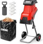15-AMP Electric Wood Chipper Shredder With 4 Steel Blades For Garden Mulching. Fixed Price $216.99.