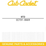 Mtd 731-0669 Rear Flap 17.30" Lg. White Outdoor 478R 050R 410R 476R 424R 426R. Fixed Price $50.95.