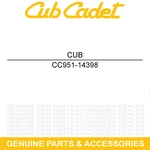 Cub Cadet 951-14398 Starterhroud Front Stud Trencher ST100 Sc LE100 Hw Engine. Fixed Price $13.95.