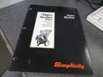 Simplicity Parts Manual Chipper Shredder Series 2C 3C 5C 612 912 Models TP-1212. Fixed Price $26.98.