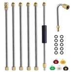 Twinkle Star Pressure Washer Extension Wand Set 8 Ft 5 Nozzle Tips, 4000 Psi New. Fixed Price $19.35.