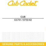Cub Cadet 751-10750-62 Lo Permeation 62" Fuel Hose Challenger 400 Volunteer 747. Fixed Price $68.98.