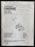 Genuine Craftsman 4.5HP Yard Vacuum Model 247.770100 Manual Lot. Fixed Price $14.99.