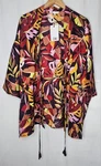 DR2 Multicolor Tropical Leaf Print Open Front Tie Waist Kimono L/xl. Fixed Price $16.00.
